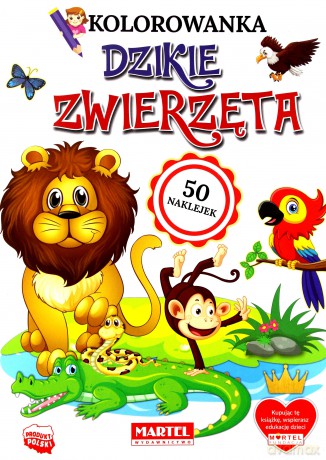 Dzikie zwierzęta. Kolorowanka z naklejkami - Katarzyna Ratajszczak, Adam Gdula [KSIĄŻKA]