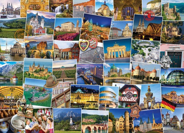EUROGRAPHICS 1000 el. Pocztówki z Niemiec [PUZZLE]