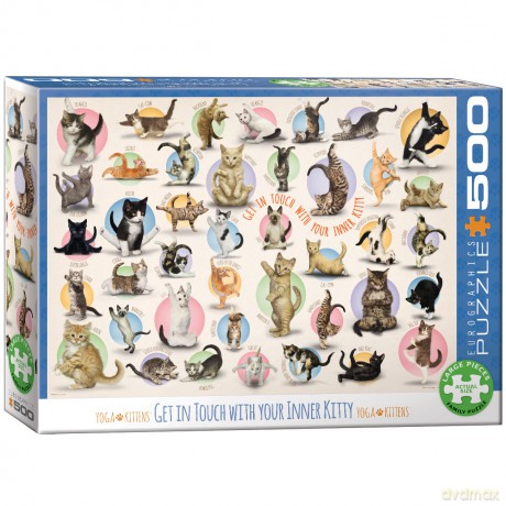 EUROGRAPHICS 500 el. Joga kocięta [PUZZLE]