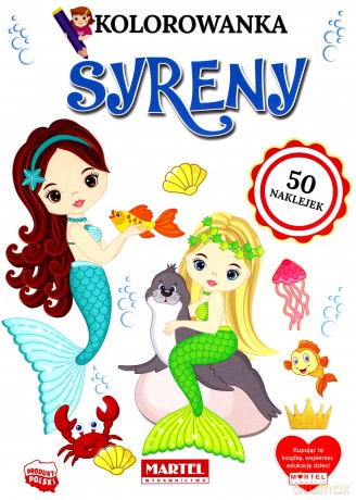 Syreny. Kolorowanka z naklejkami - Katarzyna Ratajszczak, Adam Gdula [KSIĄŻKA]