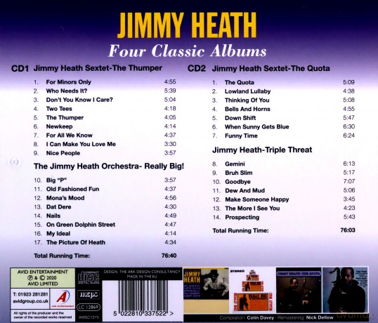 Jimmy Heath: Four Classic Albums [2xCD]