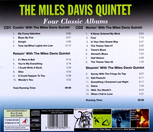 The Miles Davis Quintet: Four Classic Albums [2CD]