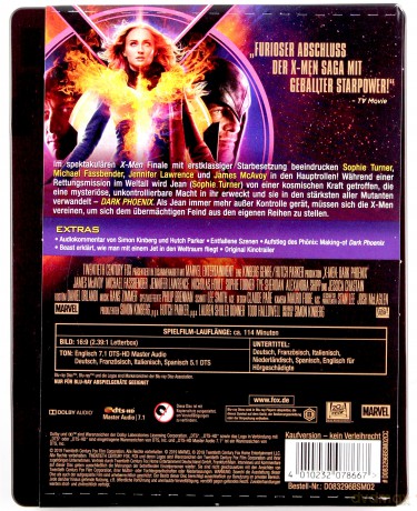 X-Men: Dark Phoenix (X-Men: Mroczna Phoenix) (steelbook) [Blu-Ray]