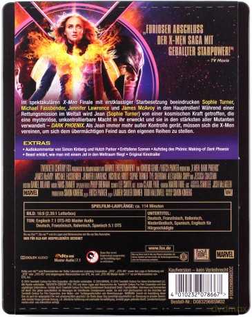 X-Men: Dark Phoenix (X-Men: Mroczna Phoenix) (steelbook) [Blu-Ray]