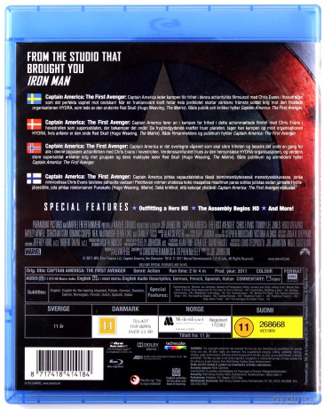 Captain America: The First Avenger (Kapitan Ameryka: Pierwsze starcie) [Blu-Ray]