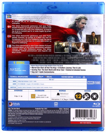 Thor: The Dark World (Thor: Mroczny świat) [Blu-Ray]