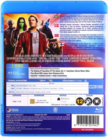 Guardians of the Galaxy Vol. 2 (Strażnicy Galaktyki vol. 2) [Blu-Ray]