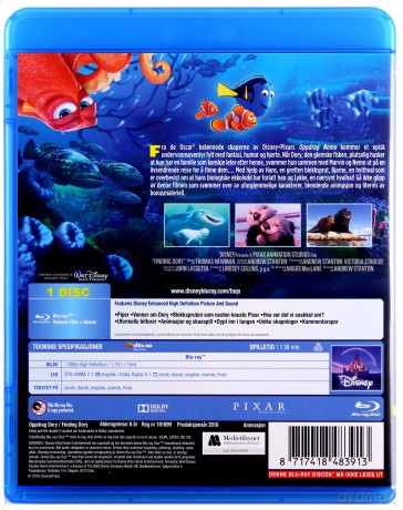 Finding Dory (Gdzie jest Dory?) (Disney) [Blu-Ray]