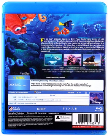 Finding Dory (Gdzie jest Dory?) (Disney) [Blu-Ray]