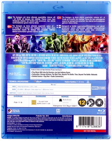 Avengers: Infinity War (Avengers: Wojna bez granic) [Blu-Ray]
