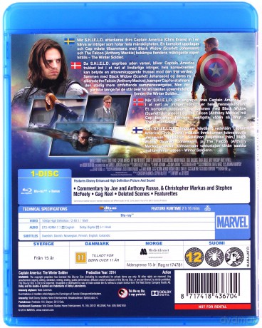Captain America: The Winter Soldier (Kapitan Ameryka: Zimowy żołnierz) [Blu-Ray]