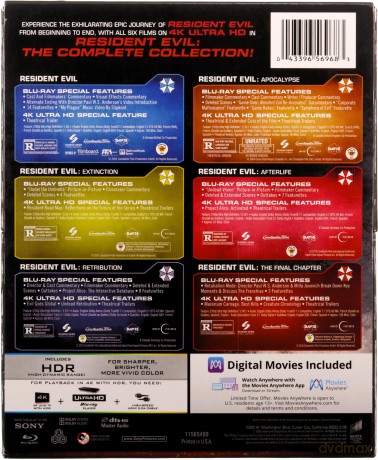Resident Evil Kompletna Kolekcja (Limited) [6xBlu-Ray 4K]+[6xBlu-Ray]