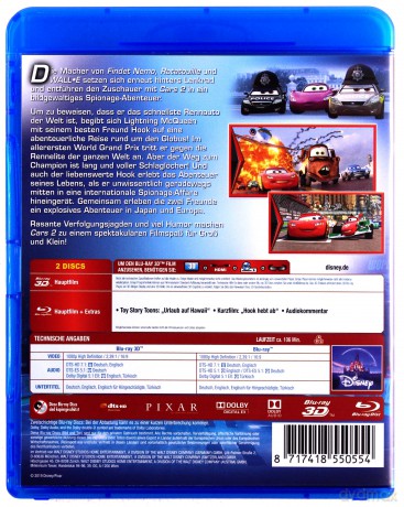 Cars 2 (Auta 2) (Disney) [Blu-Ray 3D]+[Blu-Ray]