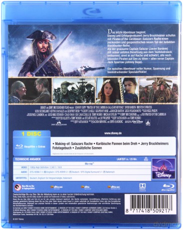 Pirates of the Caribbean: Dead Men Tell No Tales (Piraci z Karaibów: Zemsta Salazara) (Disney) [Blu-Ray]