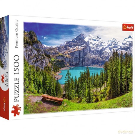 TREFL 1500 el. Jezioro Oeschinen, Alpy [PUZZLE]