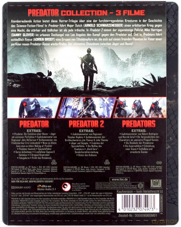 Predator 1-3 (steelbook) [3xBlu-Ray]