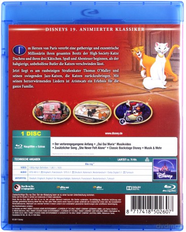 The Aristocats (Aryskotraci) (Disney) [Blu-Ray]
