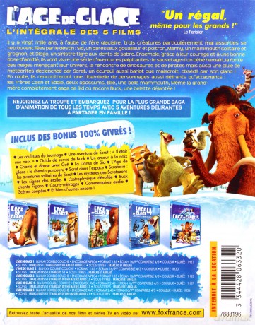 Ice Age 1-5 (Epoka Lodowcowa 1-5) [5xBlu-Ray]