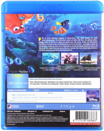 Finding Dory (Gdzie jest Dory?) (Disney) [Blu-Ray]