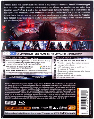 Predator 1-4 [BOX] [4xBlu-Ray 4K]+[4xBlu-Ray]