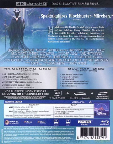Maleficent (Czarownica) (Disney) [Blu-Ray 4K]+[Blu-Ray]