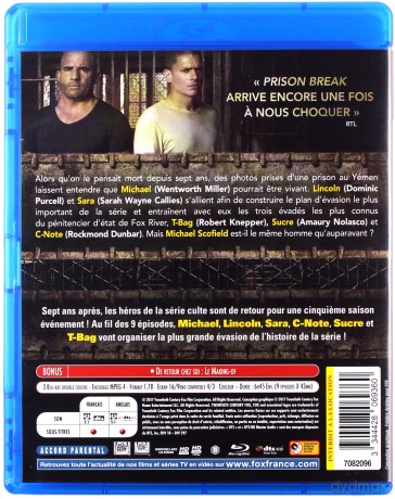 Prison Break Season 5 (Skazany na śmierć) [3xBlu-Ray]