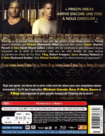 Prison Break Season 5 (Skazany na śmierć) [3xBlu-Ray]