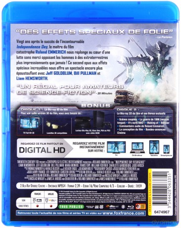 Independence Day: Resurgence (Dzień Niepodległości: Odrodzenie) [Blu-Ray 3D]+[Blu-Ray]