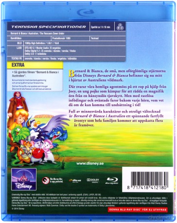 The Rescuers Down Under (Bernard i Bianka w krainie kangurów) (Disney) [Blu-Ray]