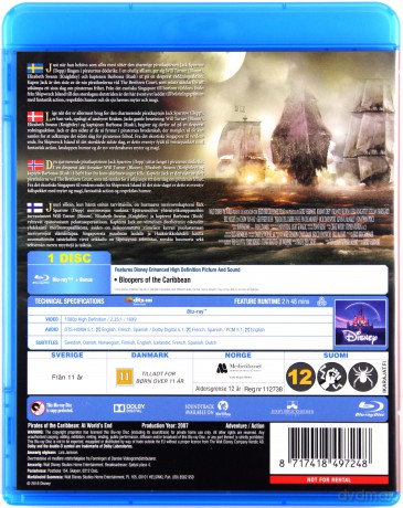 Pirates of the Caribbean: At World's End (Piraci z Karaibów: Na krańcu świata) [Blu-Ray]