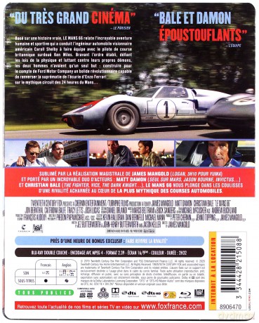 Ford v Ferrari (Le Mans '66) (steelbook) [Blu-Ray]