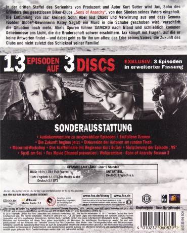Sons of Anarchy: Season 3 (Synowie Anarchii) [3xBlu-Ray]