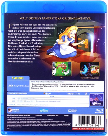 Alice in Wonderland (Alicja w Krainie Czarów) (Disney) [Blu-Ray]