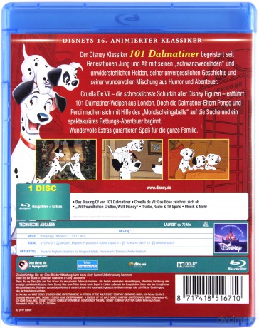 101 Dalmatians (101 dalmatyńczyków) (Disney) [Blu-Ray]