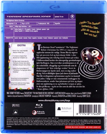 The Nightmare Before Christmas (Miasteczko Halloween) (Disney) [Blu-Ray]