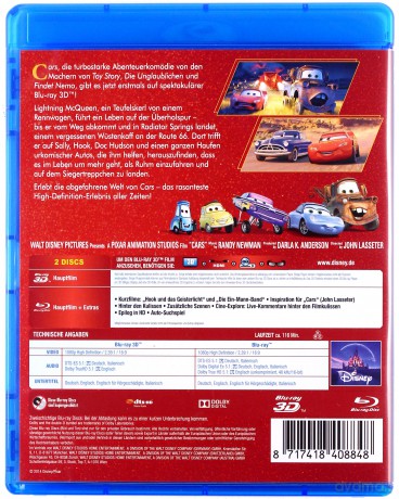 Cars (Auta) (Disney) [Blu-Ray 3D]+[Blu-Ray]