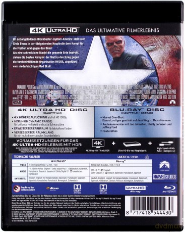 Captain America: The First Avenger (Kapitan Ameryka: Pierwsze starcie) [Blu-Ray 4K]+[Blu-Ray]