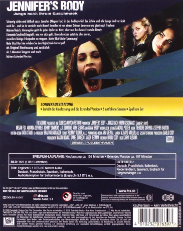 Jennifer's Body (Zabójcze ciało) [Blu-Ray]