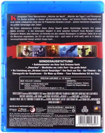 Abraham Lincoln Vampire Hunter (Abraham Lincoln: Łowca wampirów) [Blu-Ray]
