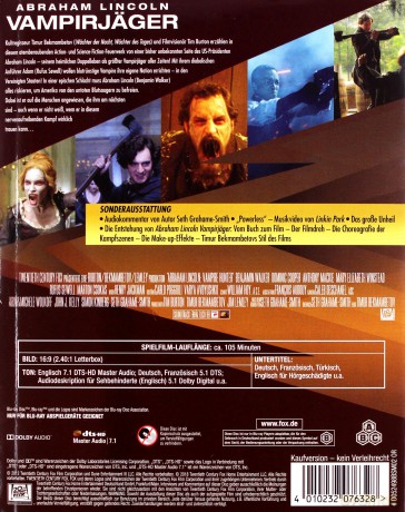 Abraham Lincoln Vampire Hunter (Abraham Lincoln: Łowca wampirów) [Blu-Ray]