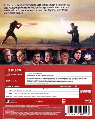 Star Wars: The Last Jedi (Gwiezdne wojny: Ostatni Jedi) [Blu-Ray]