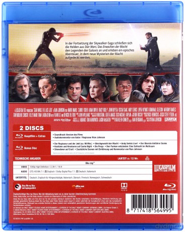 Star Wars: The Last Jedi (Gwiezdne wojny: Ostatni Jedi) [Blu-Ray]