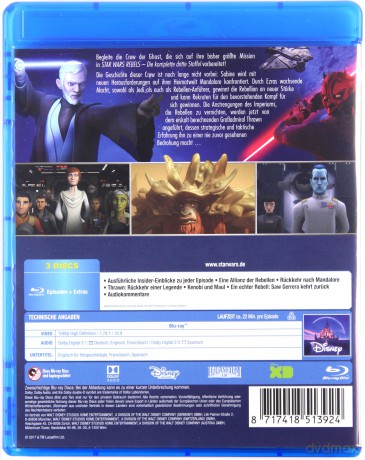 Star Wars Rebels: Season 3 (Star Wars Rebelianci) [Blu-Ray]