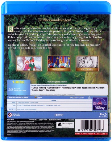 Robin Hood (Disney) [Blu-Ray]