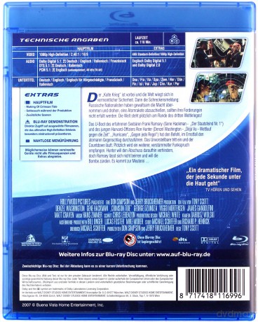 Crimson Tide (Karmazynowy przypływ) [Blu-Ray]