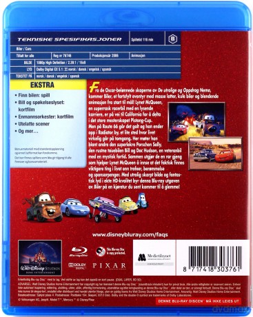Cars (Auta) (Disney) [Blu-Ray]
