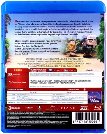 Up (Odlot) (Disney) [Blu-Ray 3D]+[Blu-Ray]