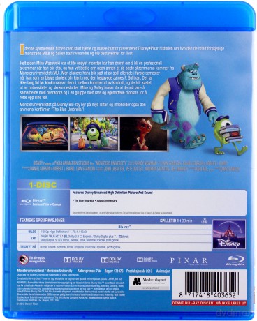 Monsters University (Uniwersytet Potworny) (Disney) [Blu-Ray]