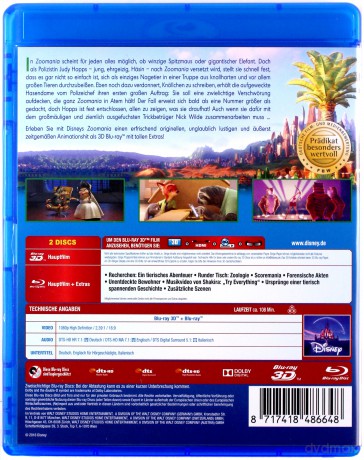 Zootopia (Zwierzogród) (Disney) [Blu-Ray 3D]+[Blu-Ray]