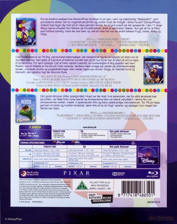 Amazing Worlds: Up / Inside Out / The Good Dinosaur (Odlot / W głowie się nie mieści / Dobry Dinozaur) [BOX] [Blu-Ray]